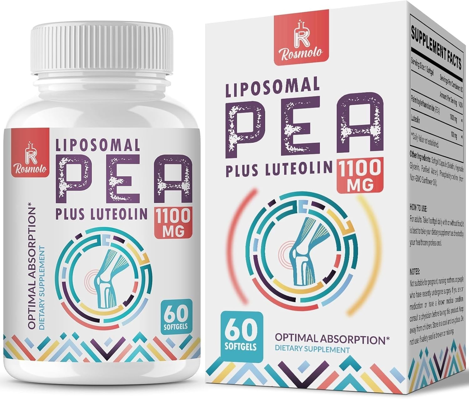 Micronized 1000mg Palmitoylethanolamide + 100mg Luteolin – Max Absorption