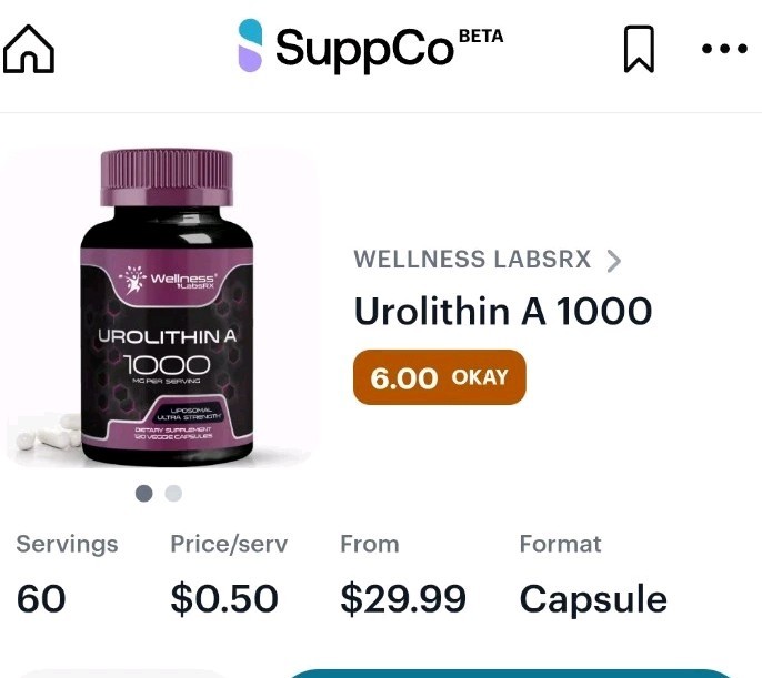 Urolithin A Supplement Capsules 1,000mg (98.9% Pure) – Advanced Urolithin A+ For