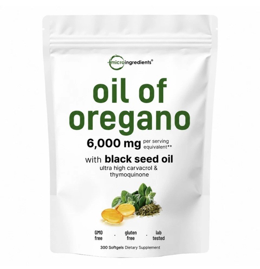 Oil of Oregano Softgels, 6000mg, 180ct, Black Seed Oil