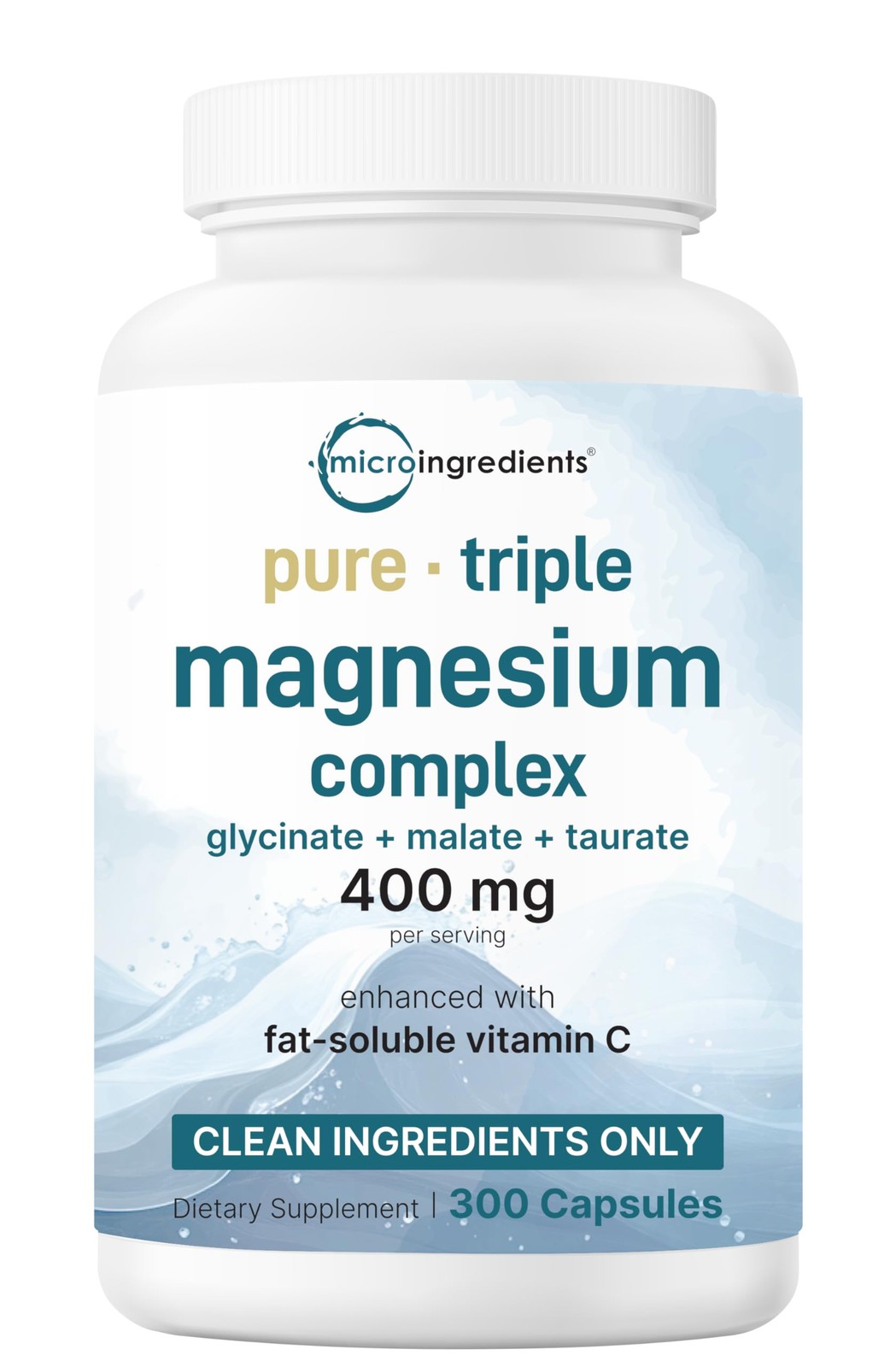 Micro Ingredients Pure Magnesium Complex, 300 Capsules 300 Count (Pack of 1)