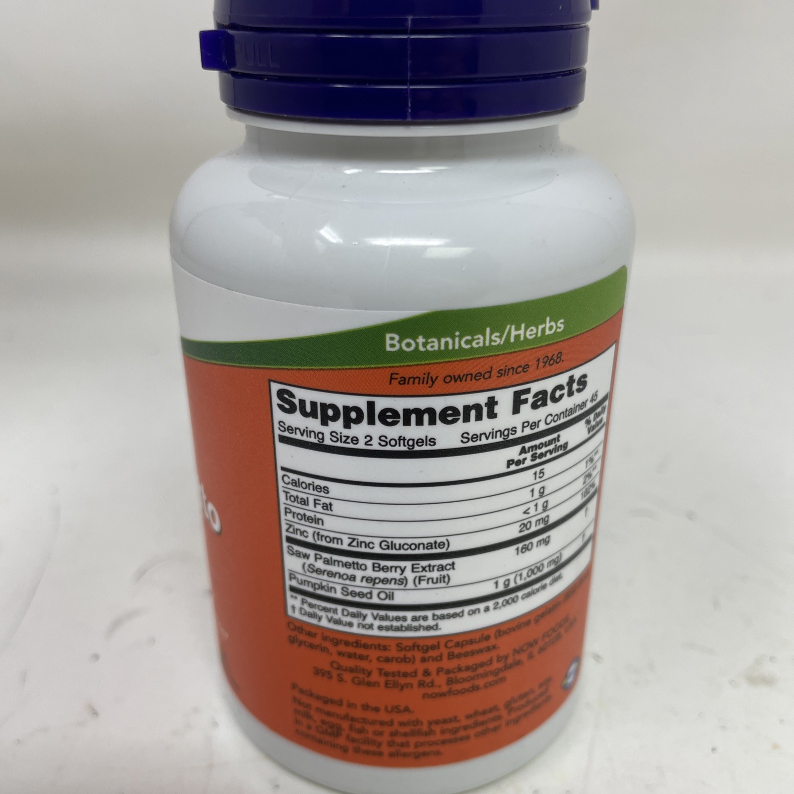 NOW Saw Palmetto Extract (320mg) 90 Veggie Softgels Best By 06/2026 best price