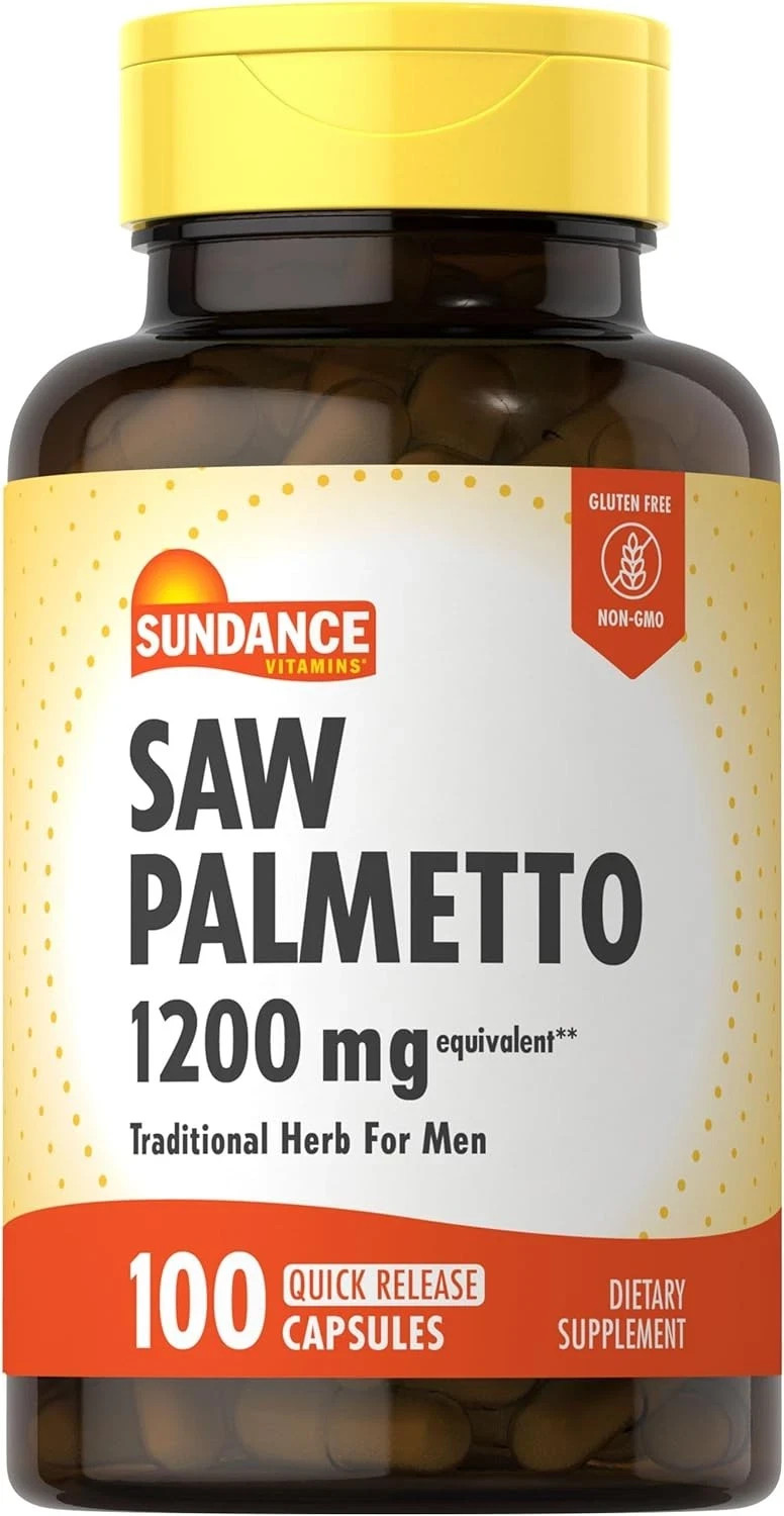 Sundance Saw Palmetto 1200mg for Men | 100 Quick Release Capsules | Non-GMO