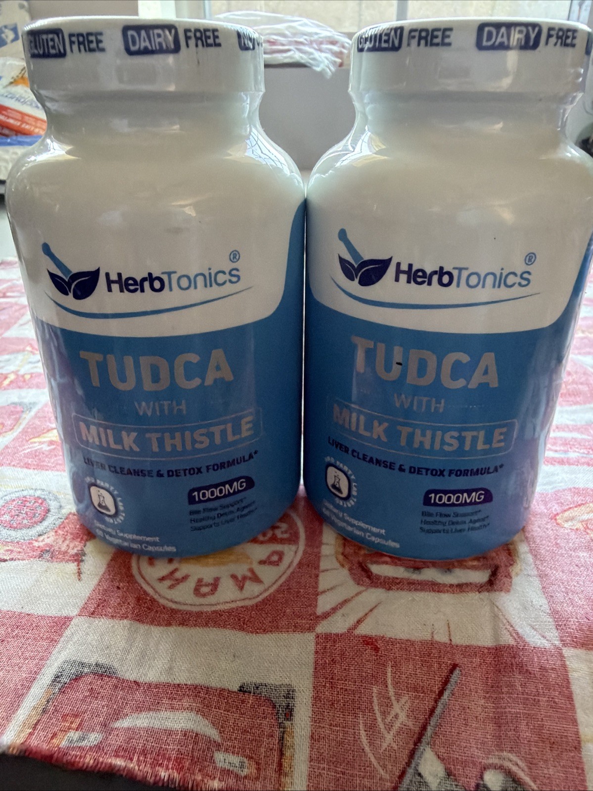 2X Herbtonics TUDCA & Milk Thistle 1000mg 60 Vegetarian Capsules Ea 01/01/2028