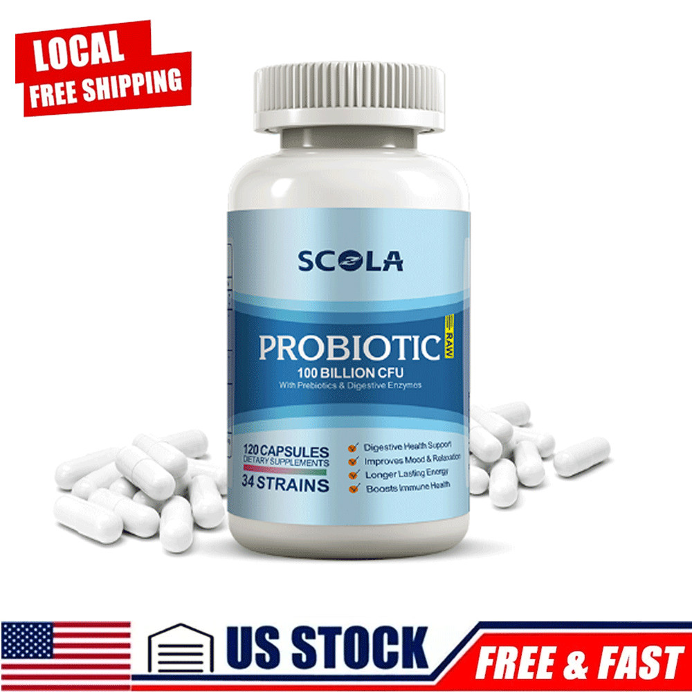 Probiotic 100 Billion CFUs 120 Veg Capsules, Digestive Health, Gut