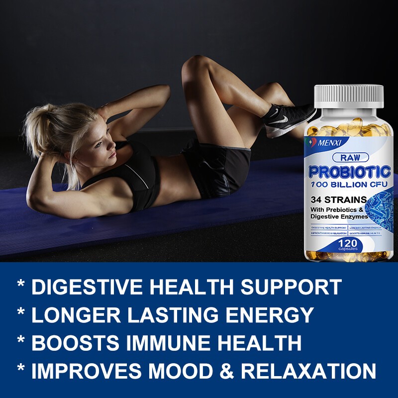 Raw Probiotics 100 Billion CFU Potency Digestive Immune Health 120 Capsules