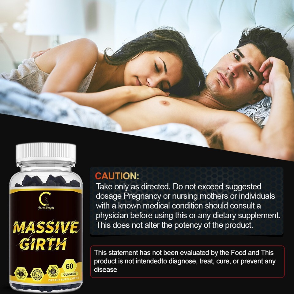 GPGP Massive Girth Gummies, Grow Naturally Enlarge Male Enhancing Supplement