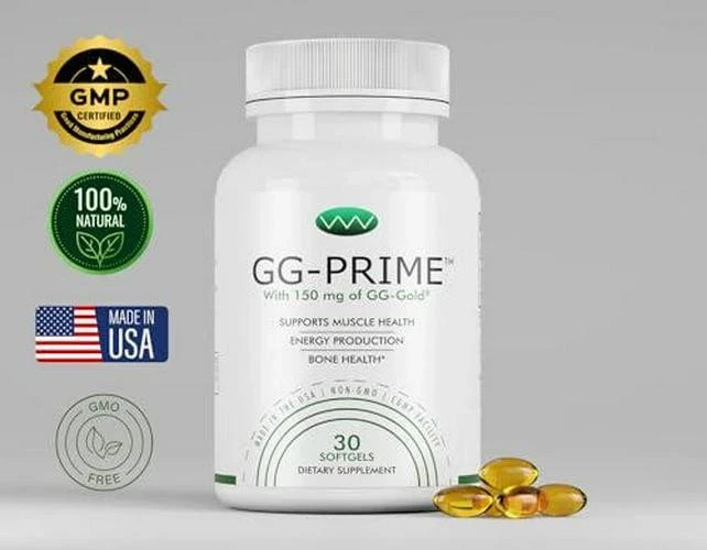 GG-Prime Geranylgeraniol Supplement 150mg GG-Gold from Annatto Supports CoQ10 30