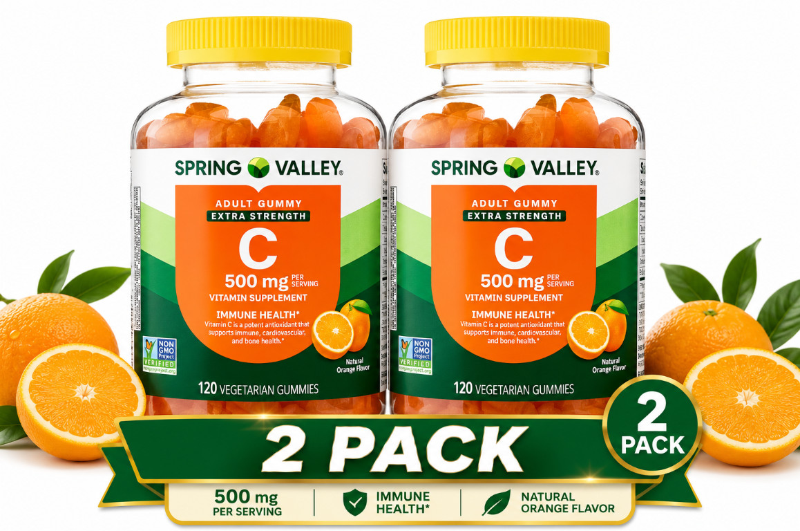 ( 2 pack ) Extra Strength Vitamin C, 500 Mg Vegetarian Gummies, 120 Count NE