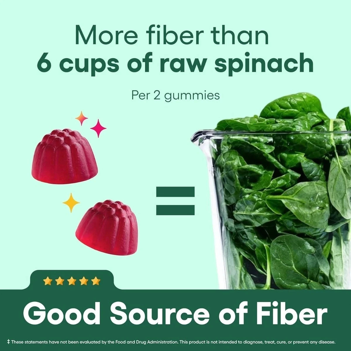 Daily Gut Health Fiber Gummies | 5g Prebiotic, Sugar-Free