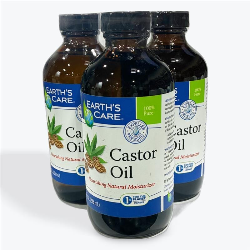 100% Pure Castor Oil, 8 fl oz (236 ml) (Case of 3)