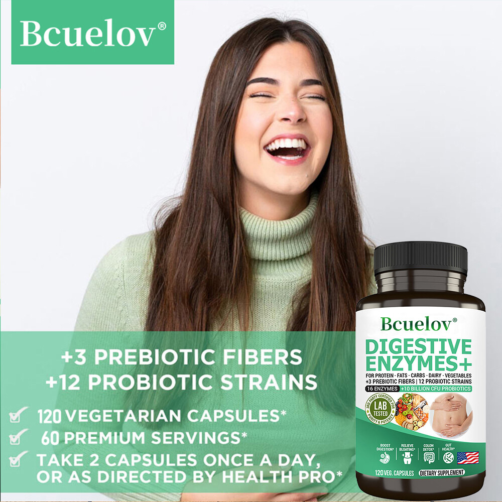 16 Digestive Enzymes Blend 500mg-16 ENZYMES +10 BILLION CFU PROBIOTICS