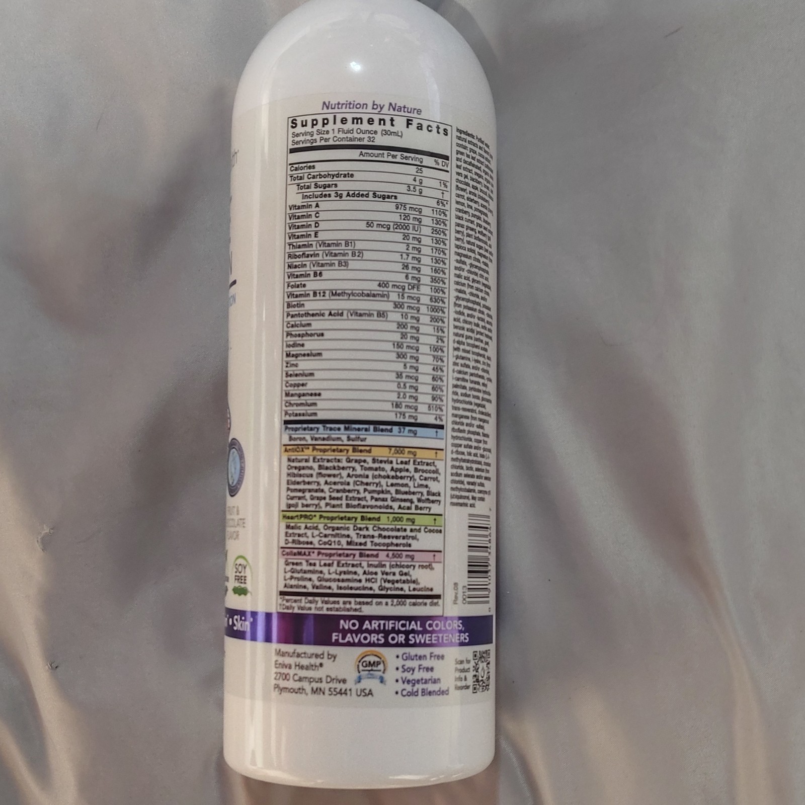 Eniva Health Vibe Fusion Liquid Vitamin 32 fl oz Fruit & Chocolate, Gluten-Free