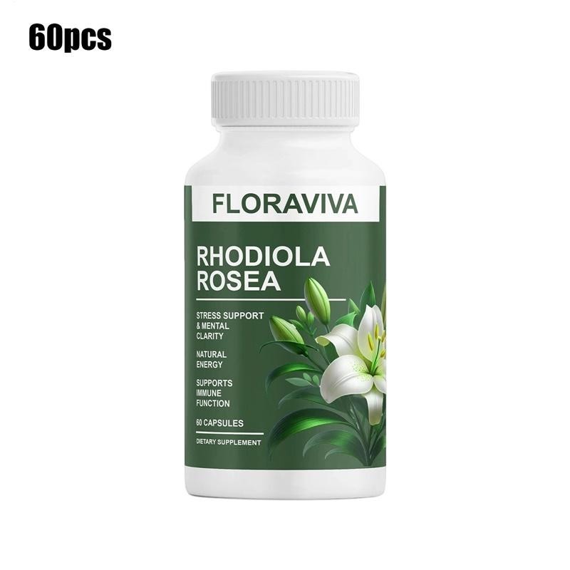 2-Pack Rhodiola Rosea Capsules – Floraviva for Energy, Focus, Mood