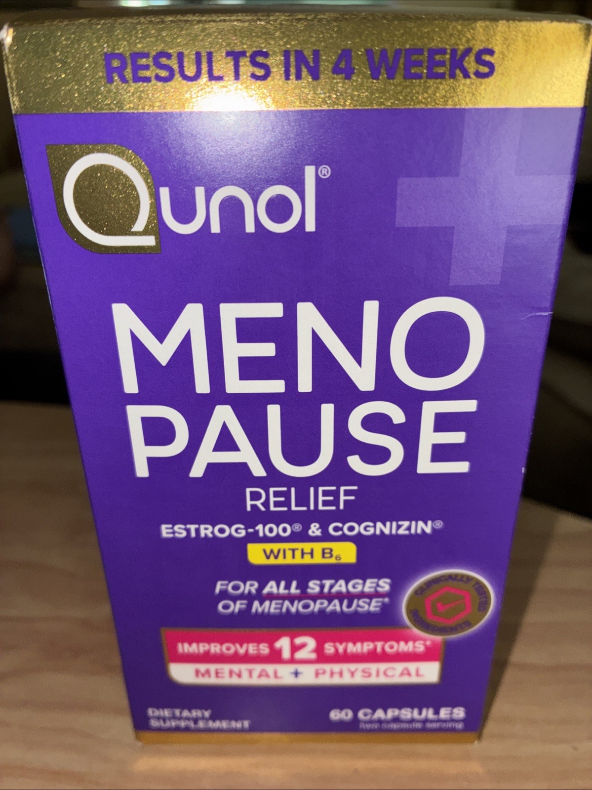 Qunol Menopause Relief Capsules Peri to Post Results in 4 Weeks ~ Hormone Free