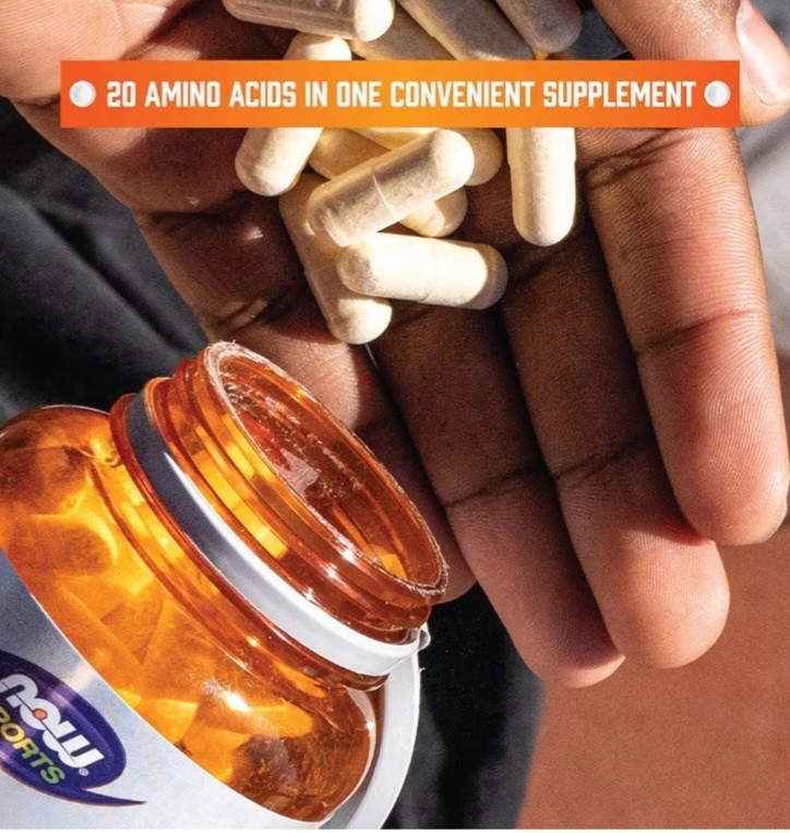 Now Foods Sports Amino Complete 120 Capsules Supplement New Sealed