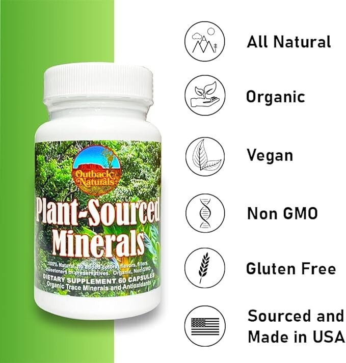Plant-Sourced Minerals 60 ct (Organic Trace Minerals and Antioxidants)