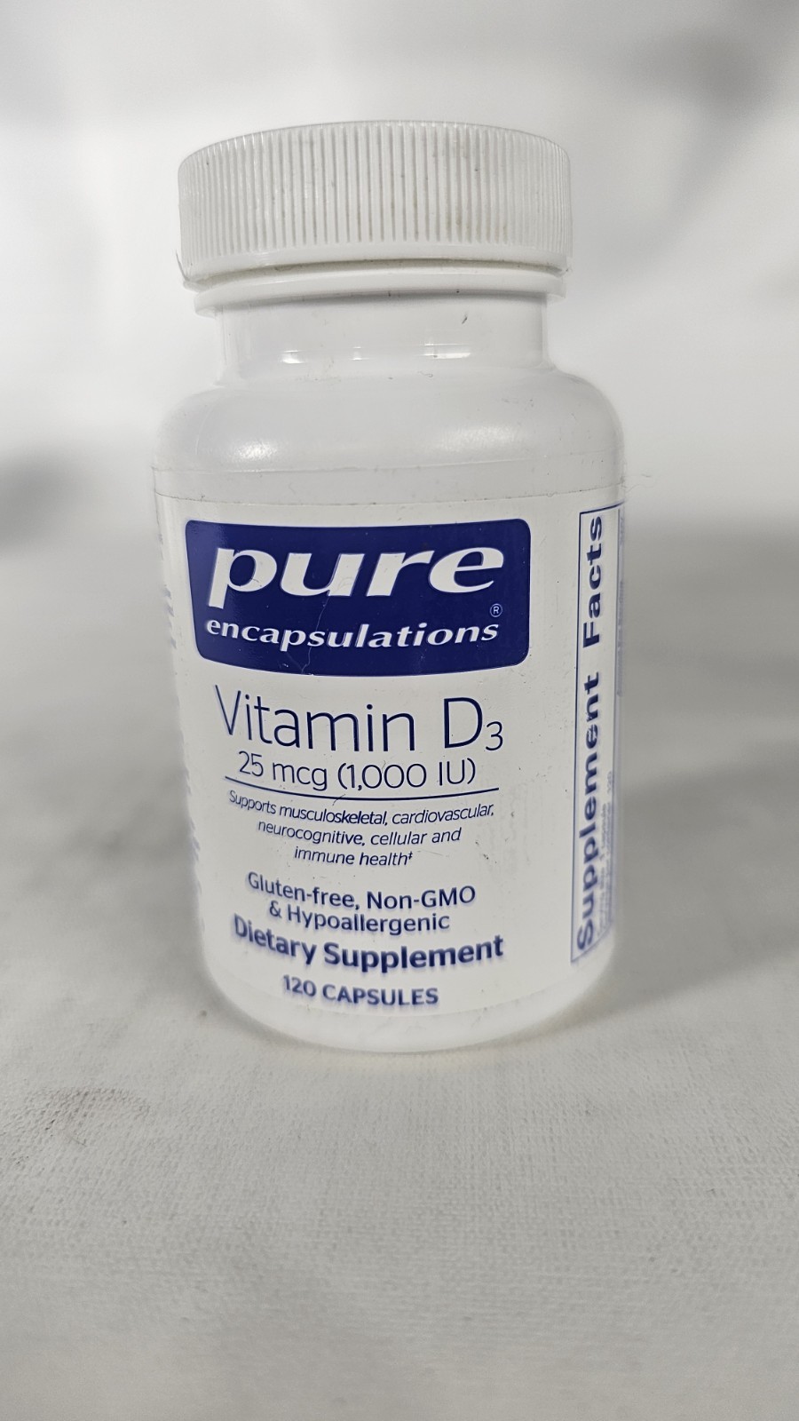Vitamin D3 25mcg 1000 IU 120 capsules exp: 07/2028