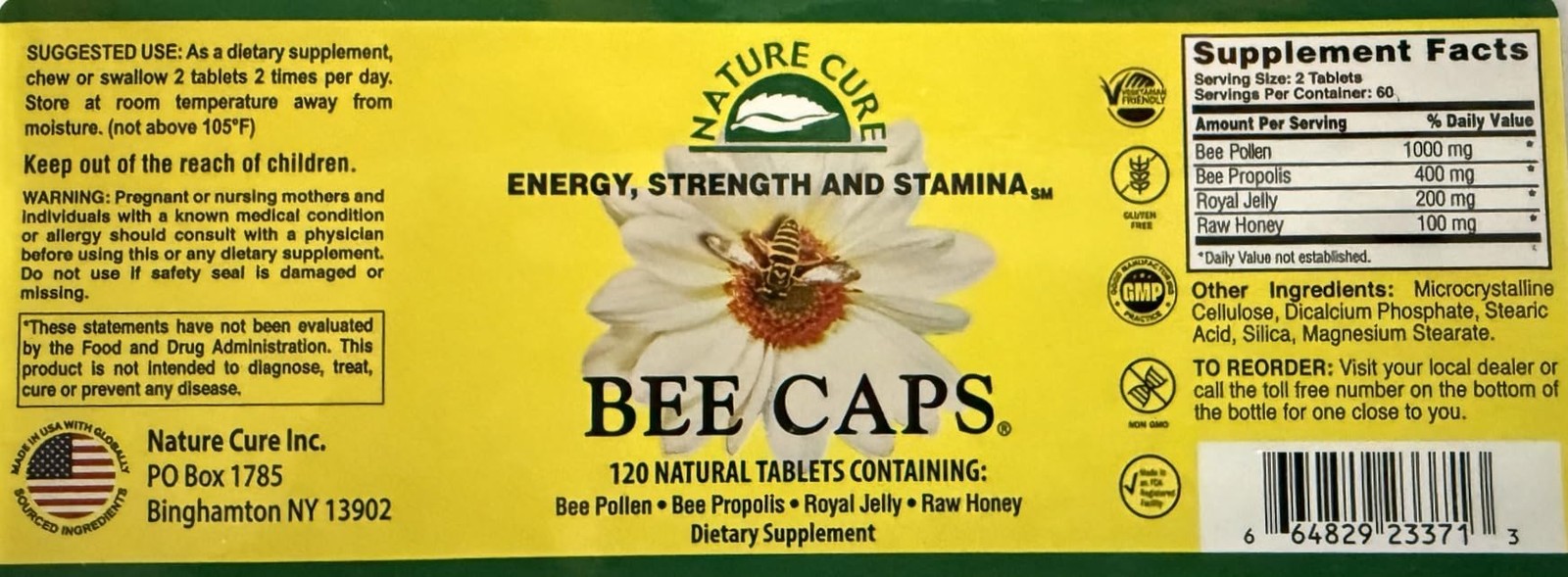 Caps Nature Cure Bee 120 Caplet