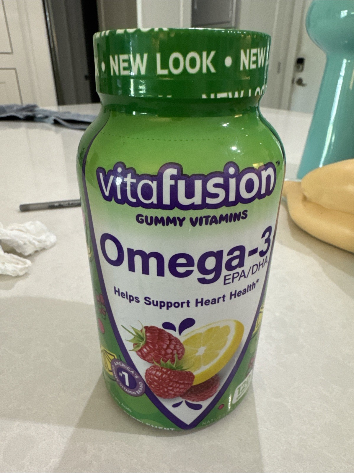 vitafusion Omega-3 Gummy Vitamins – 120 Count Raspberry Lemonade Flavor 12/26
