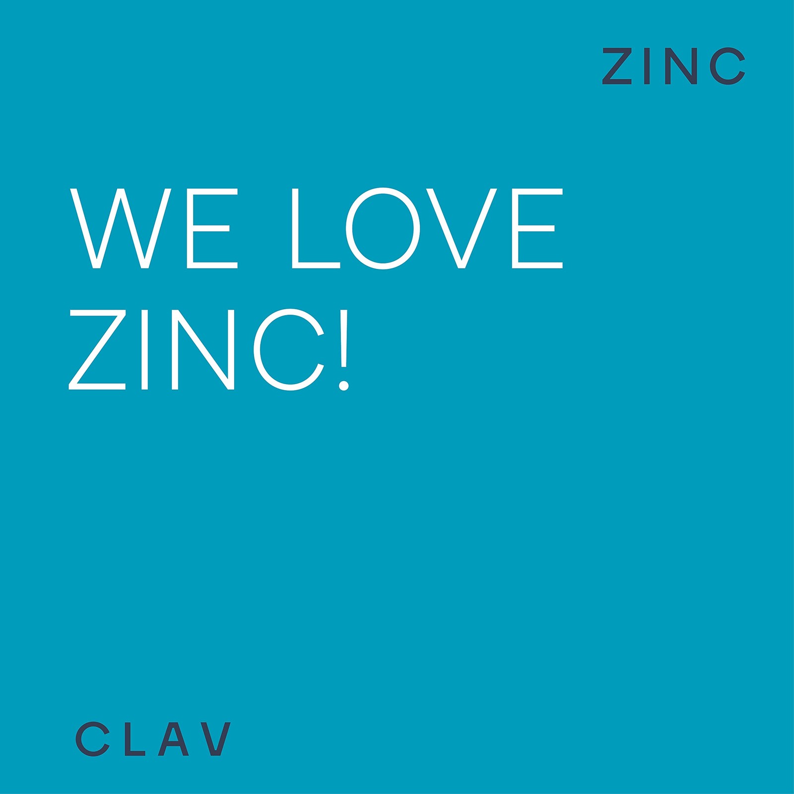 CLAV Zinc 25mg, High Strength, Vegan Certified, 180 Tablets