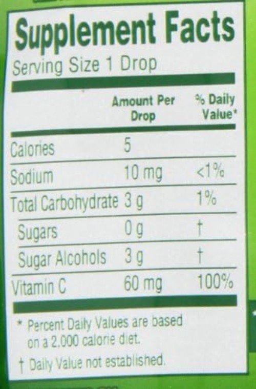 Citrus Drops with 100% Daily Vitamin C – 25 Sugar Free Immune Support Drops