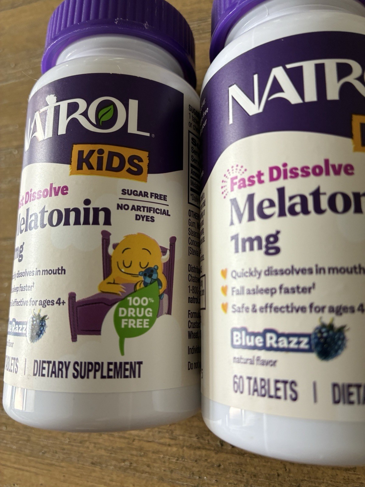 2 Natrol Fast Dissolve Melatonin 3 Mg Melatonin Supplements 60 Each Exp: 01-2028