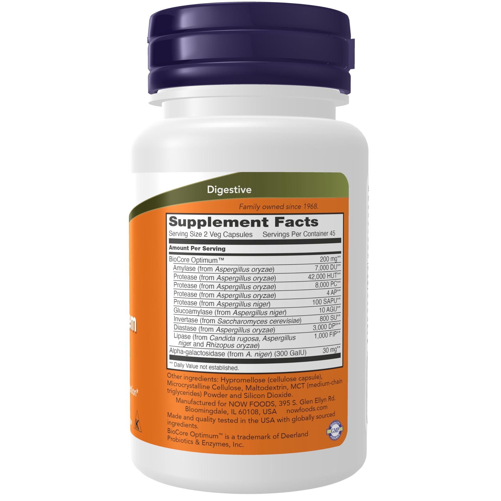 NOW Optimal Digestive System Enzymes 90 Count Vegan Soy Free Digestive Aid