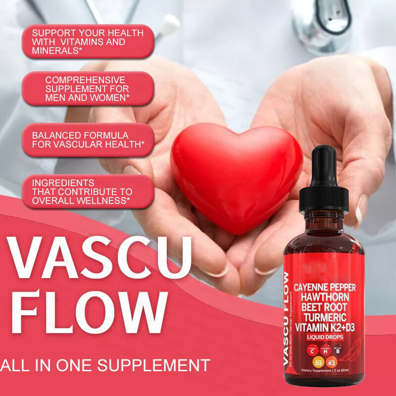 Nutra Cayenne Turmeric Vascu Pepper Flow Beet Root Liquid Vitamin Hawthorn Drops