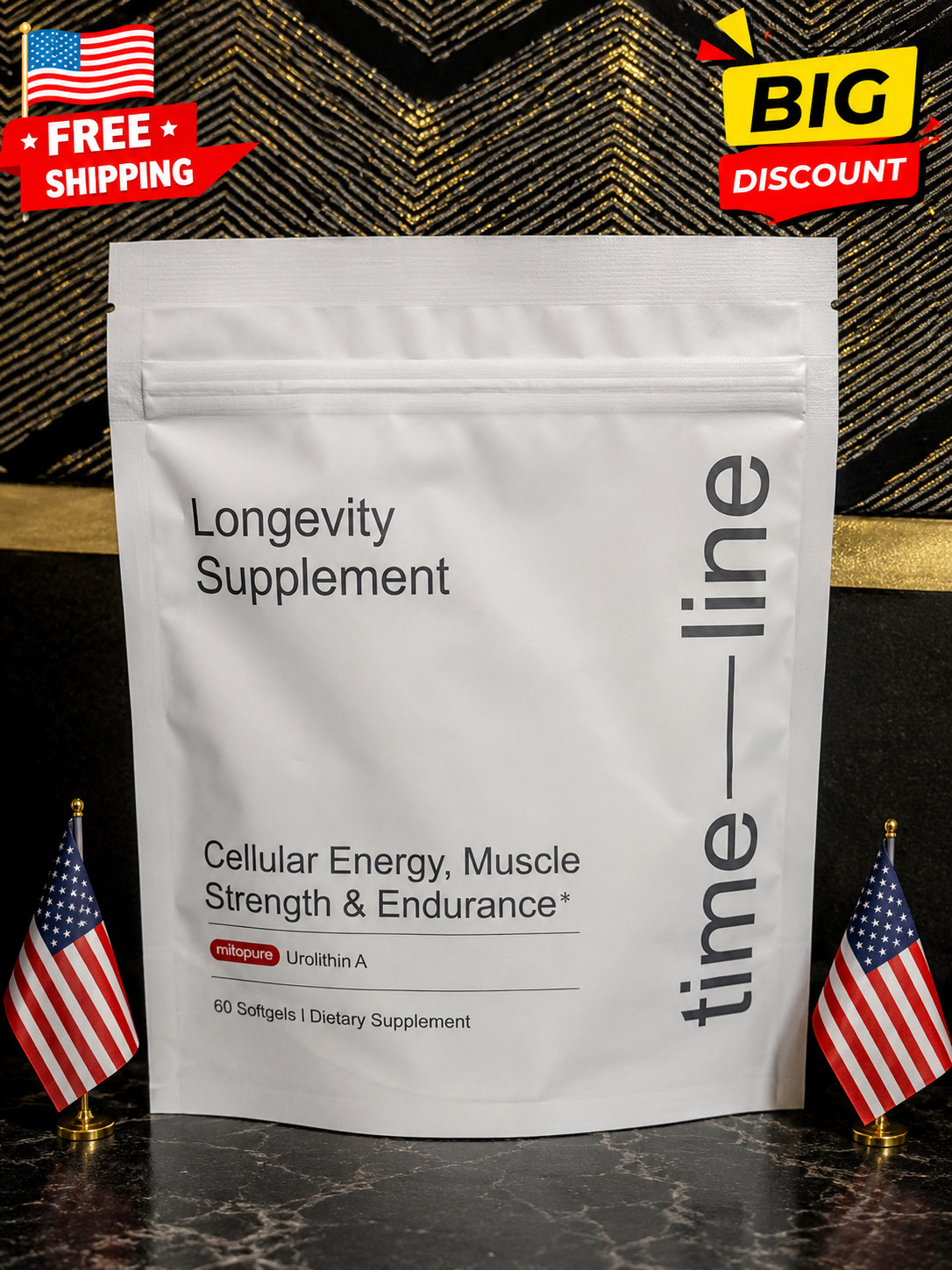 Timeline Mitopure Urolithin A Longevity Supplement – 60 Softgels