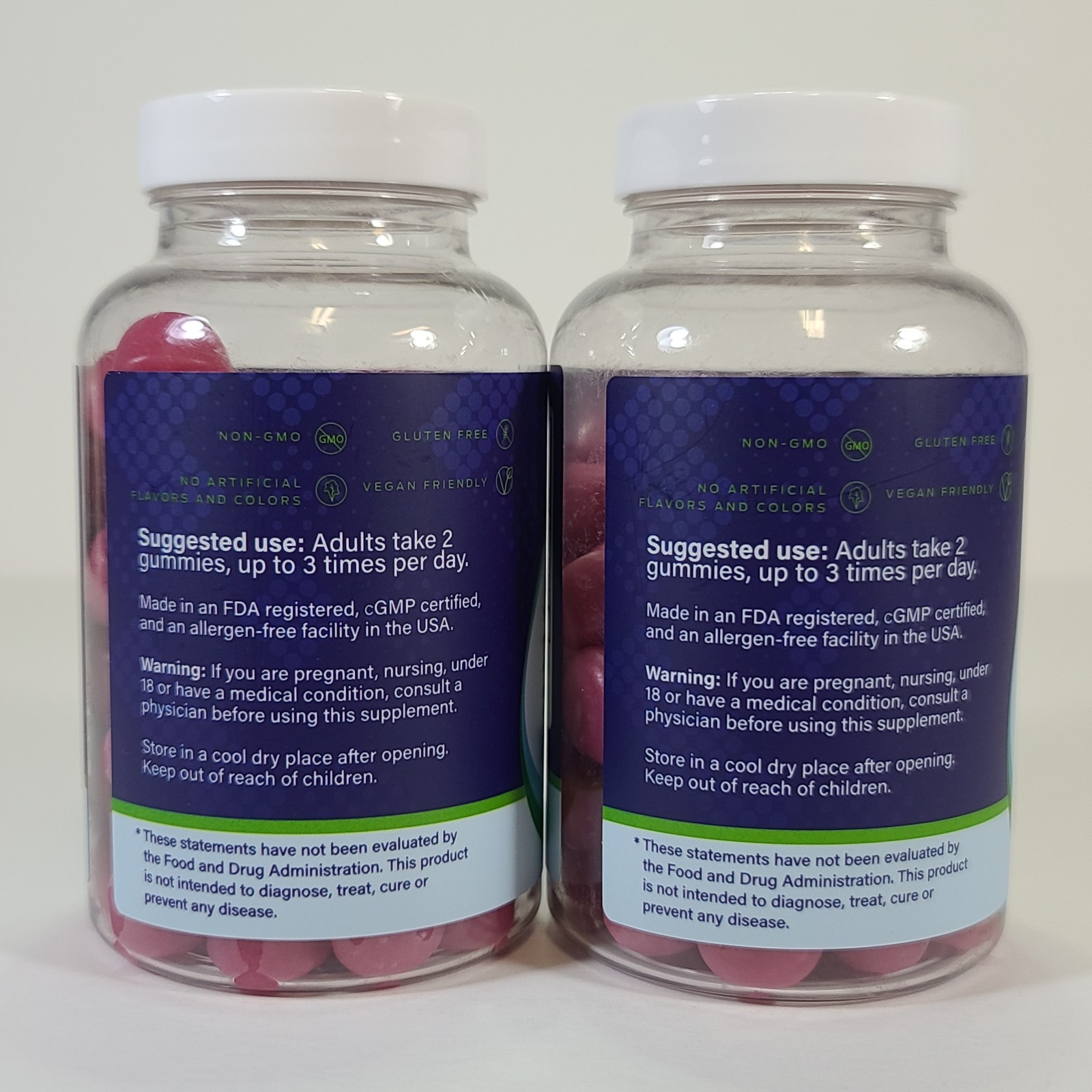 2x Wholesome Health Magnesium Berry Flavor Brain & Focus 60 Gummies EXP 11/2026