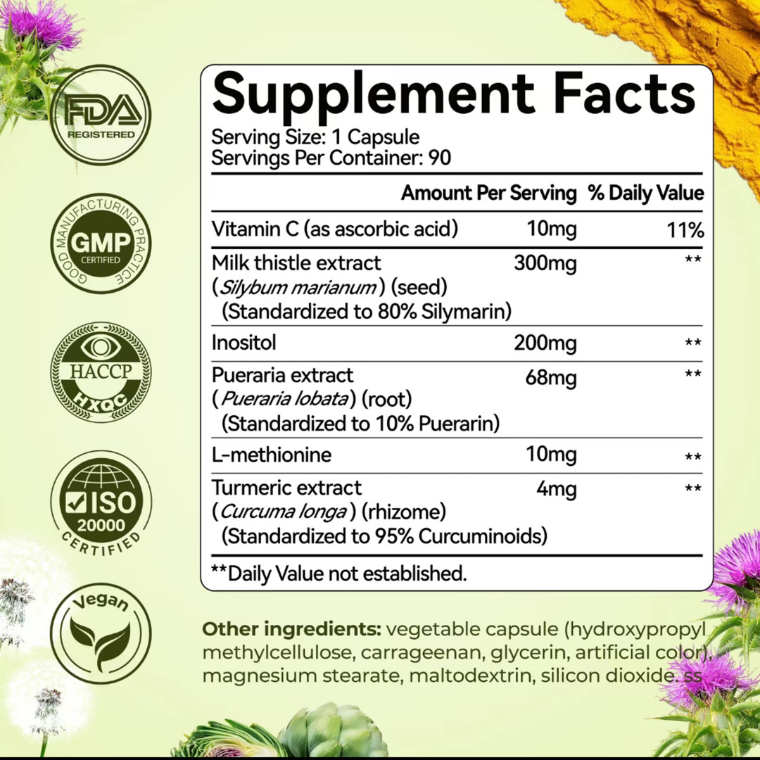 2 BOTTLES—Milk Thistle Liver Detox Supplement – 300mg Silymarin – OXYENERGY