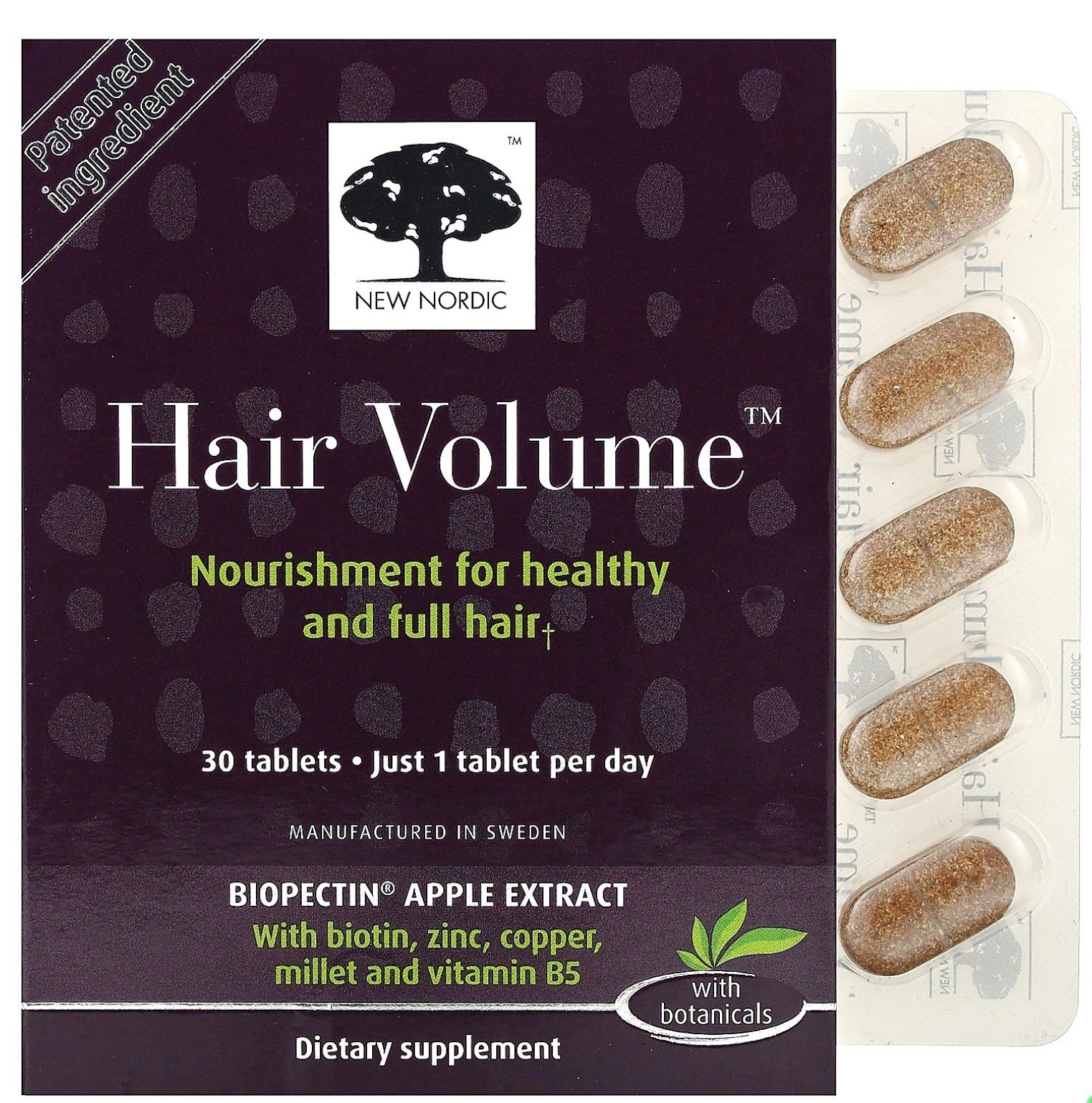 New Nordic Hair Volume Tablets – 30 Count – 10/2026