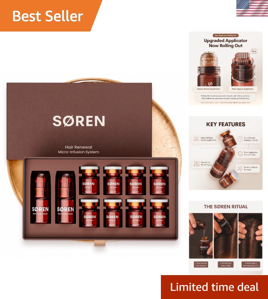 SØREN Micro Infusion Hair Renewal System by SOREN – Saw Palmetto & Pe