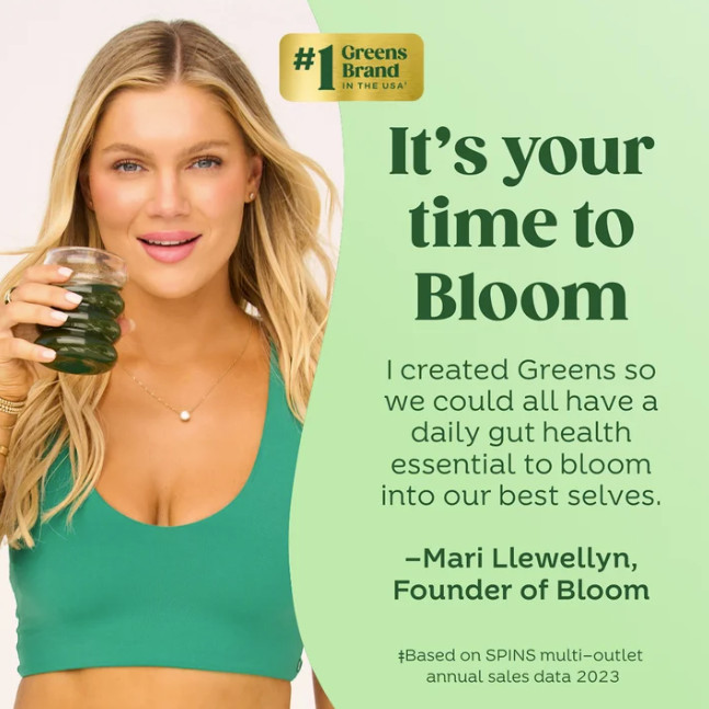 Bloom Nutrition Greens & Superfoods Powder, Frosted Lemonade, 25 Servings