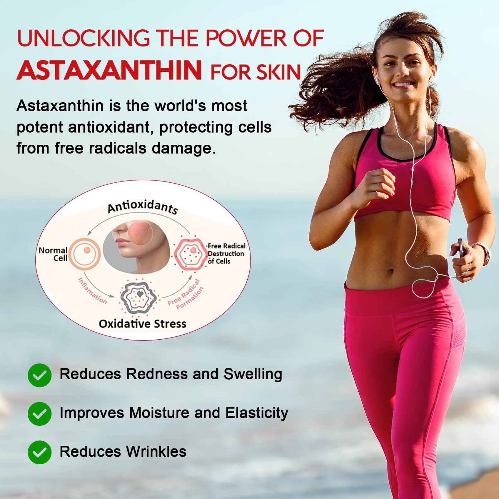 Astaxanthin 24mg Softgels – Antioxidant Supplements with MCT Oil & Ashwagandha,