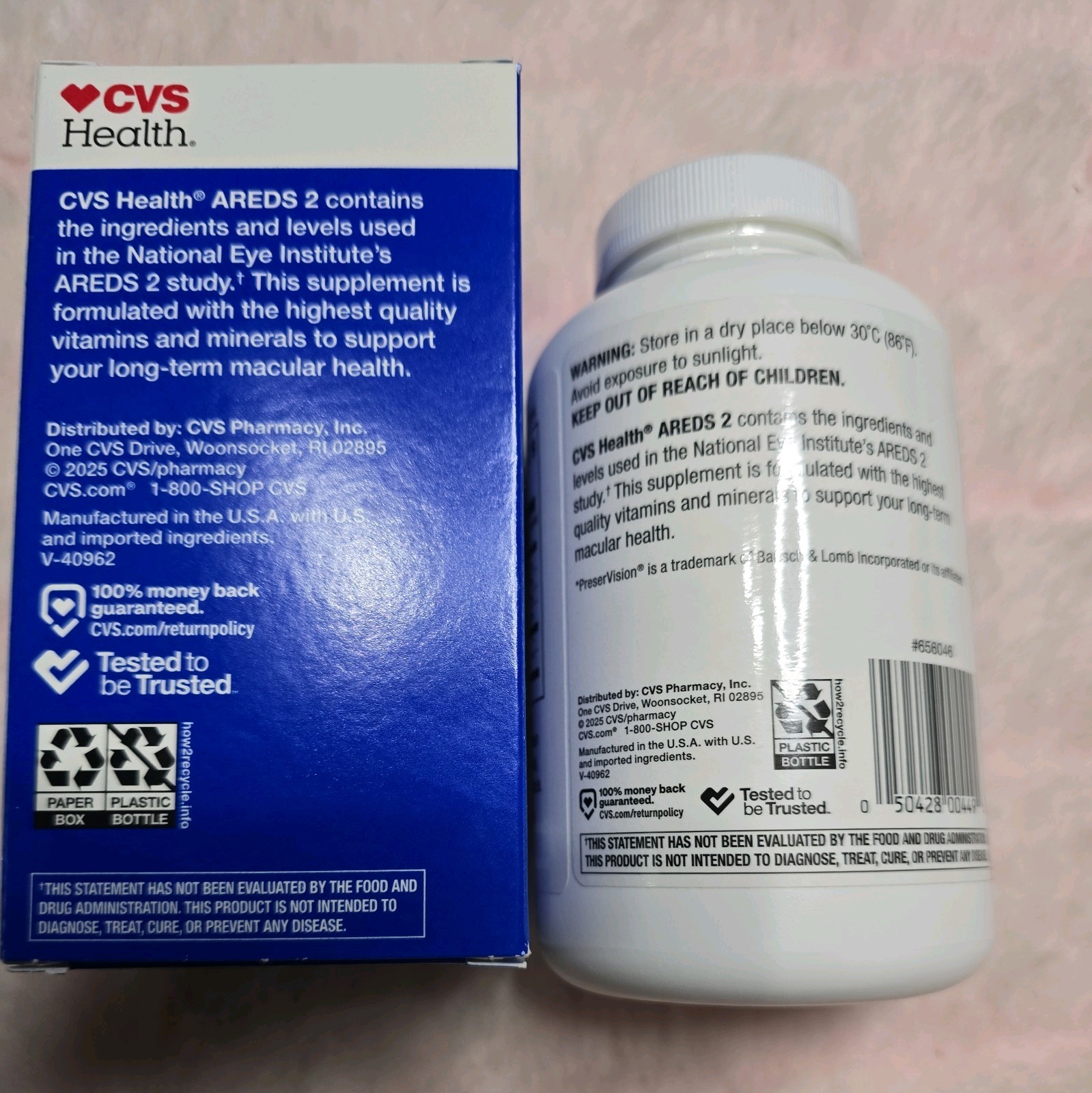 2 Pack CVS Health Vision Shield Eye Health 480 Mini Softgels Compare Areds 2
