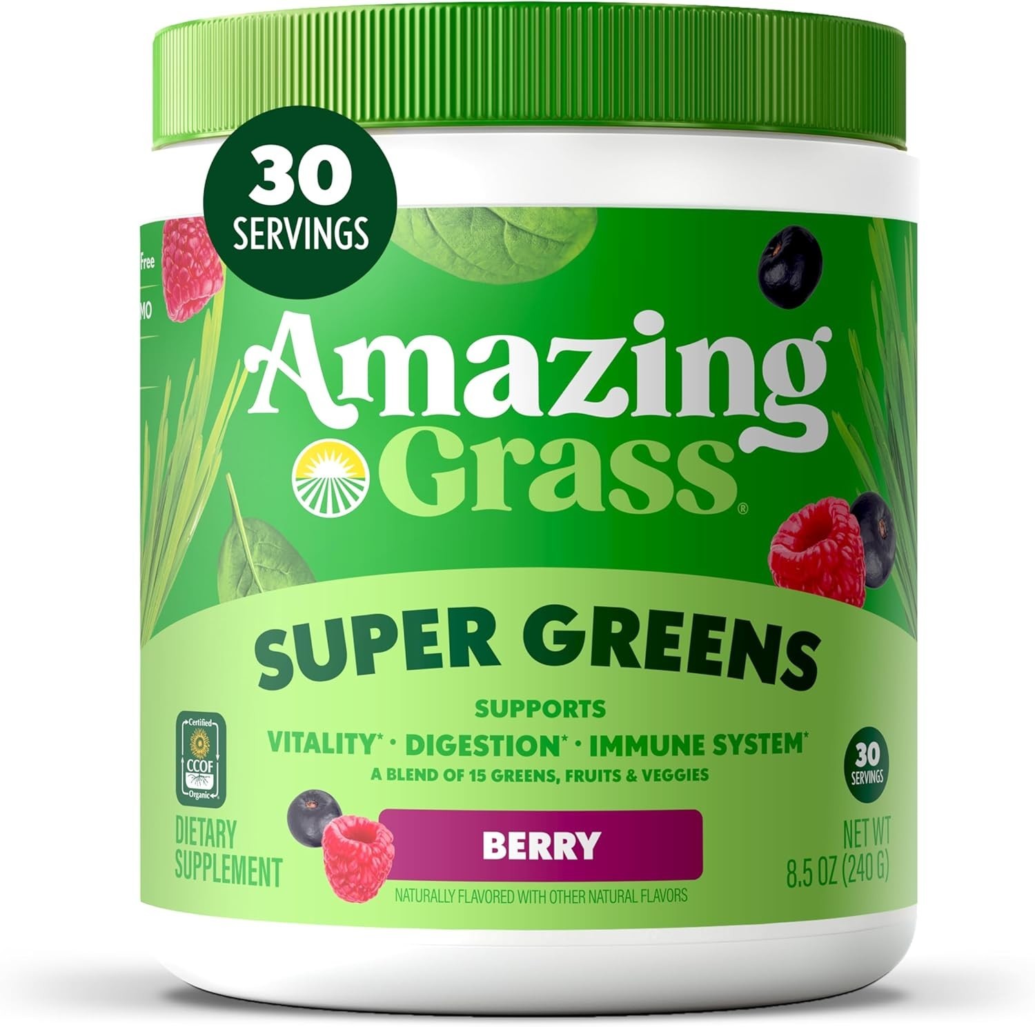 Amazing Grass Sweet Berry ORAC Greens Antioxidant Organic Superfood 30 Serv