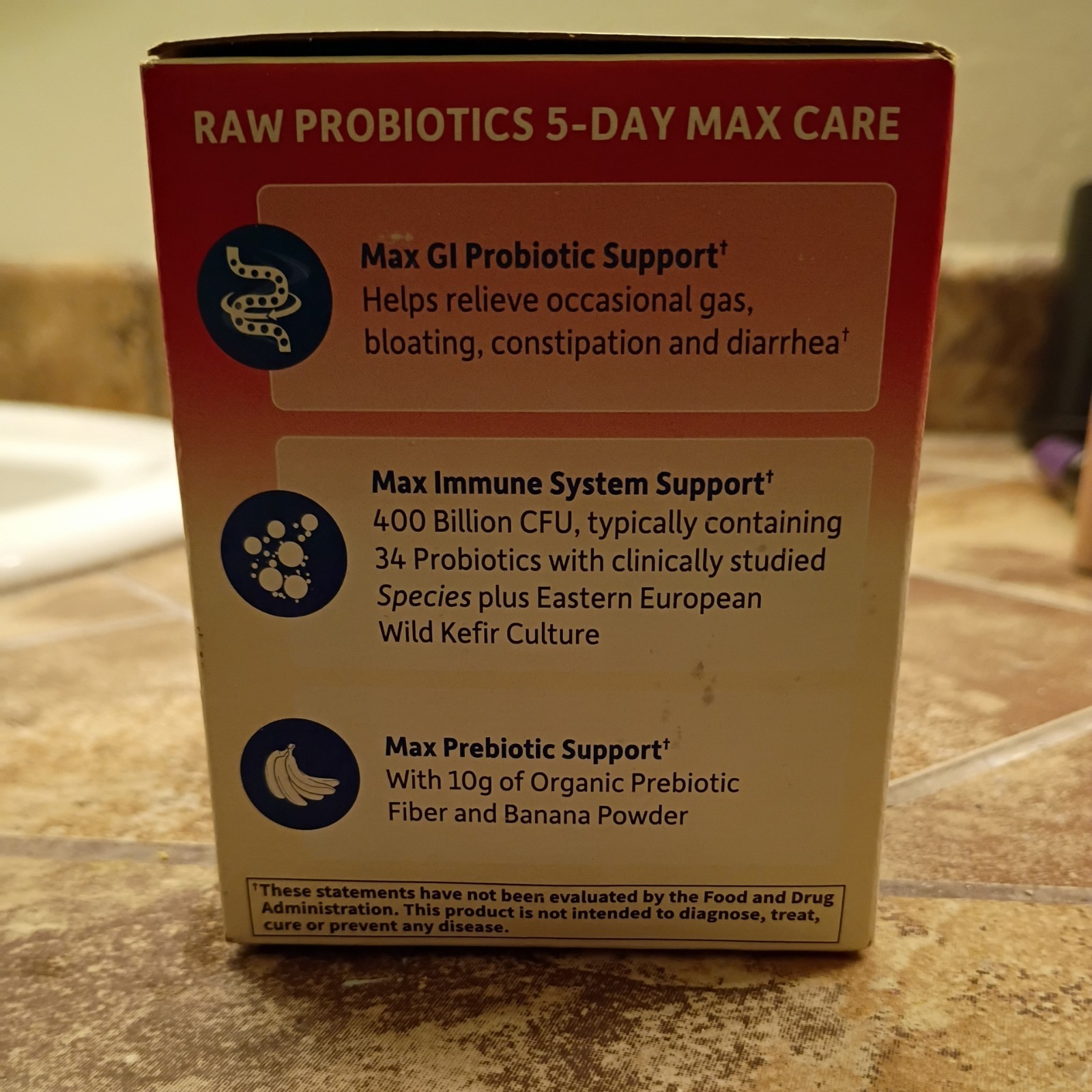 Garden of Life Raw Probiotics 5-Day Max Care 400 Billion Cfu 2.4 oz Pwdr