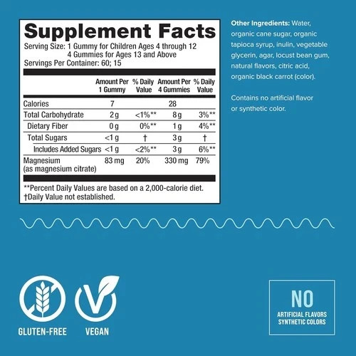 Natural Vitality Calm Gummies Magnesium Citrate Raspberry-Lemon, 60ct Exp 6/26