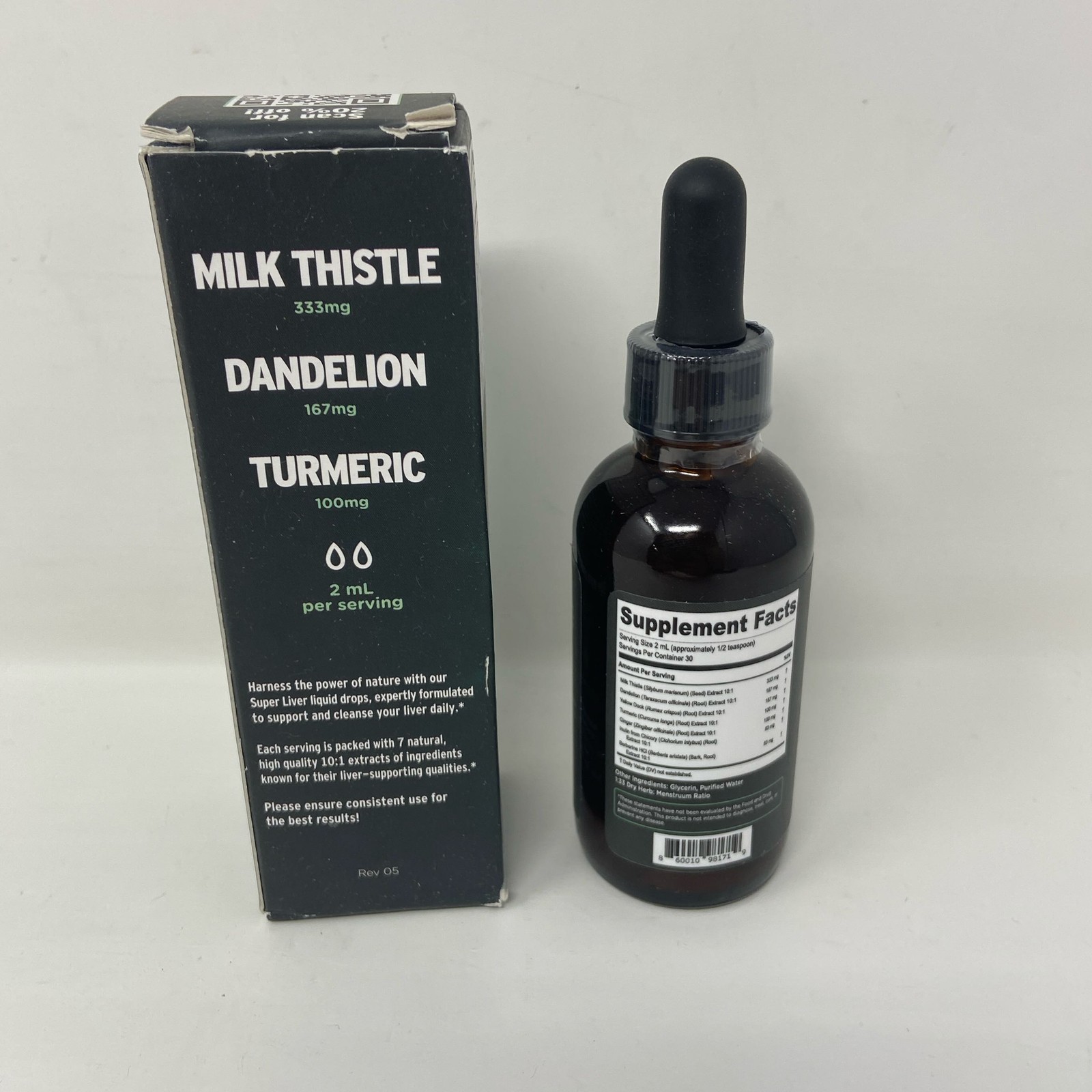 SuperBonsai Super Liver Support Drops 2 fl oz (60 mL) Amber/Black