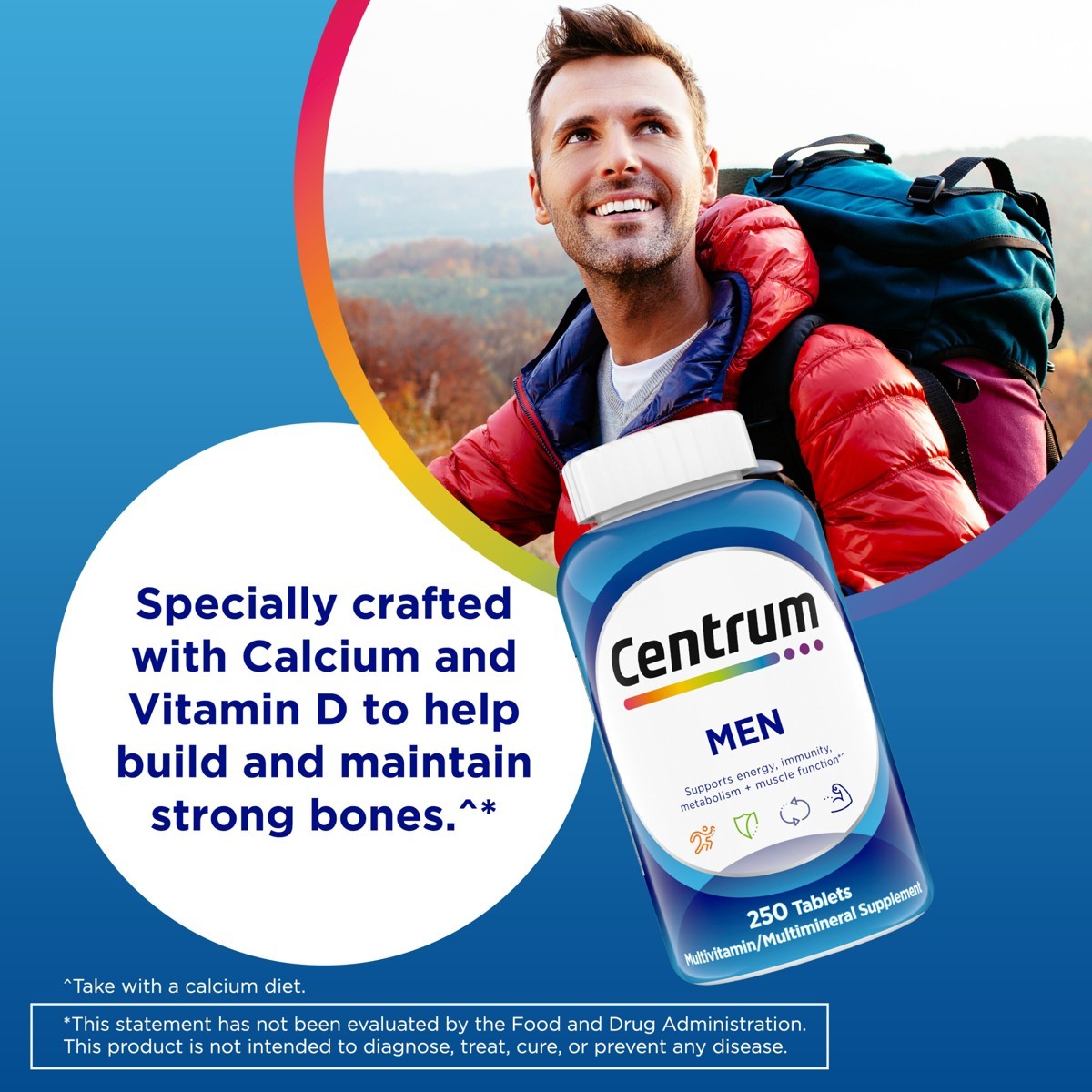 Centrum Men Multivitamin / Multimineral Dietary Supplement Tablets – 120ct