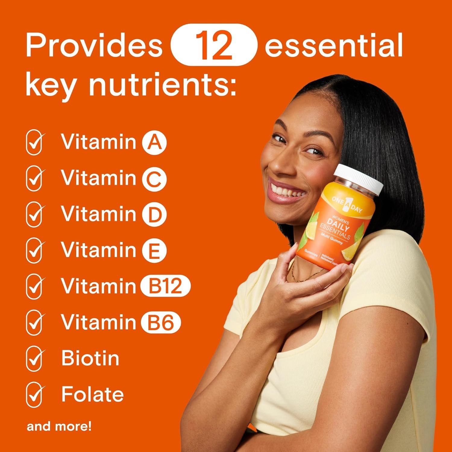 One A Day Women’s Daily Essentials Multivitamin 120 Count (Pack of 1), Lemonade