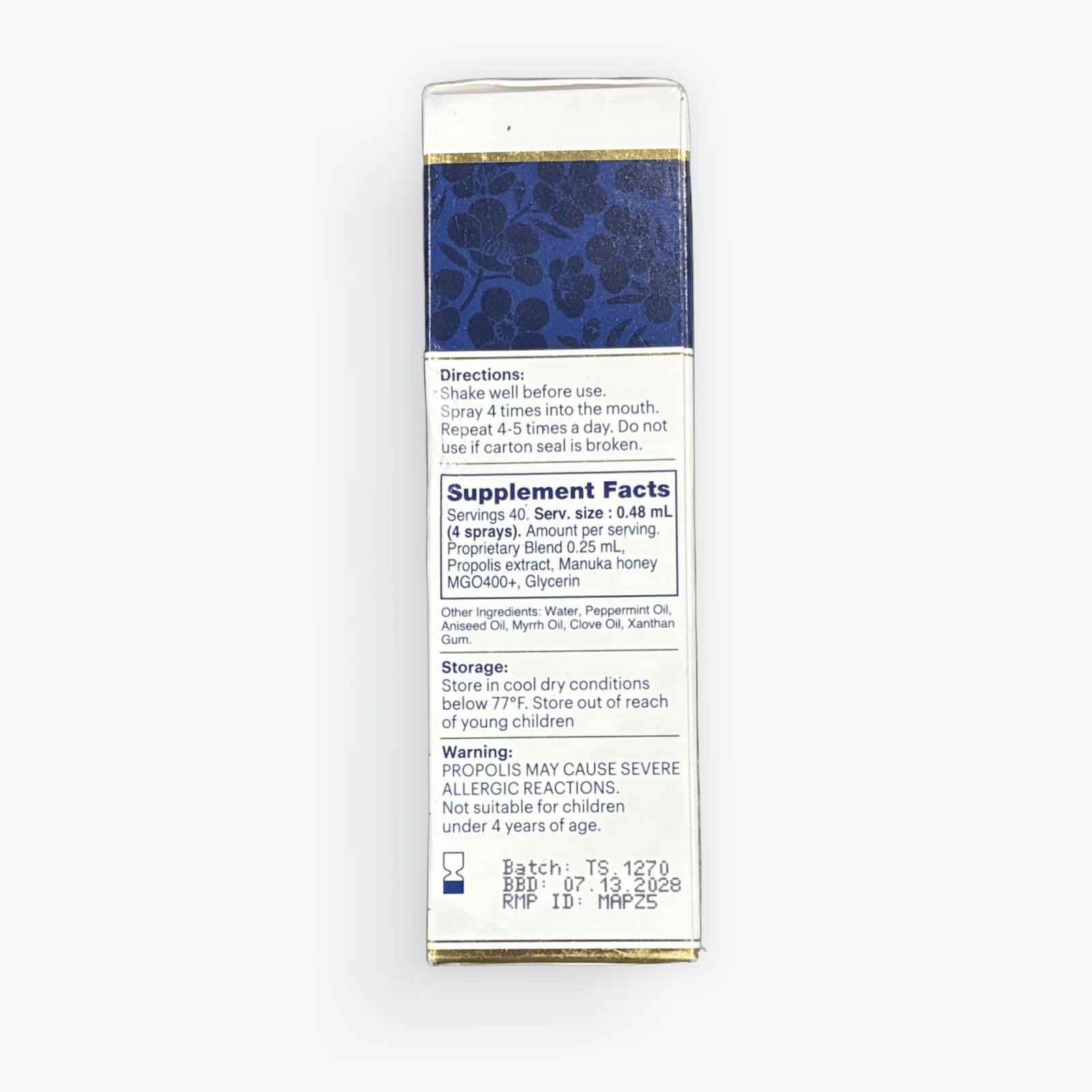 Mānuka Health New Zealand Throat Spray with Propolis MGO 400+ 0.67 fl oz