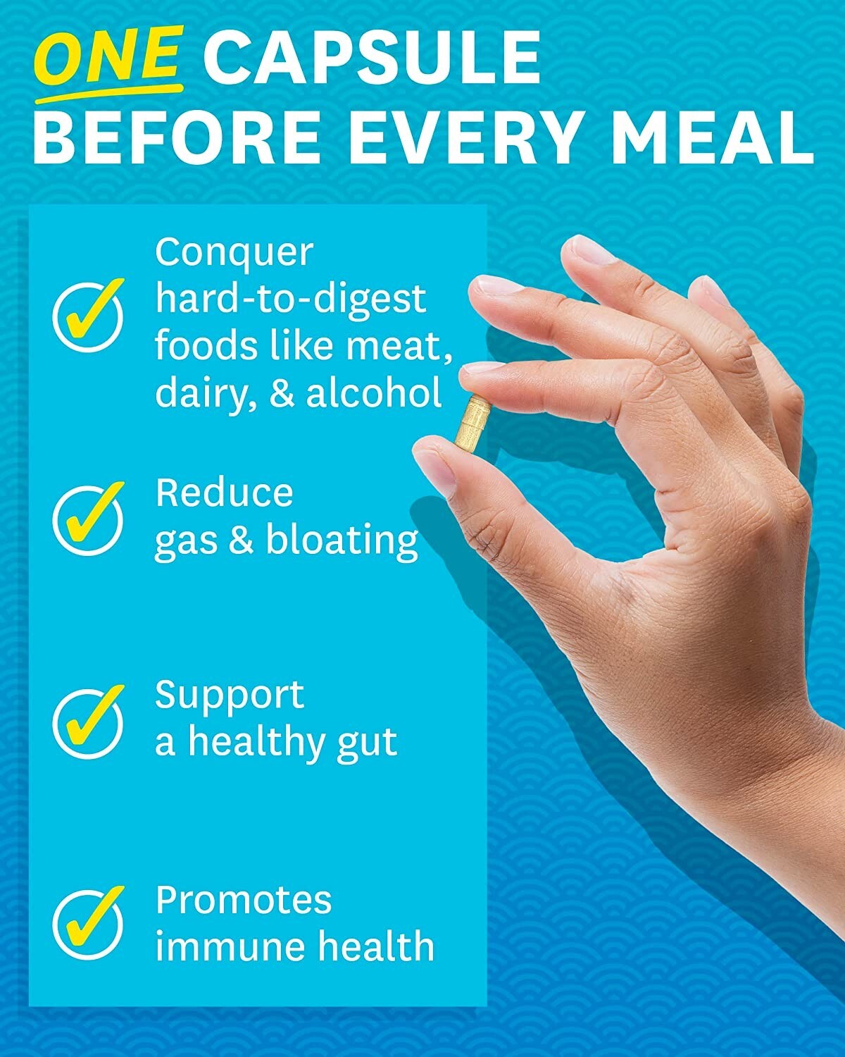 Digestive Enzymes w/ Prebiotic & Probiotics, Gas, Constipation & Bloating Relief