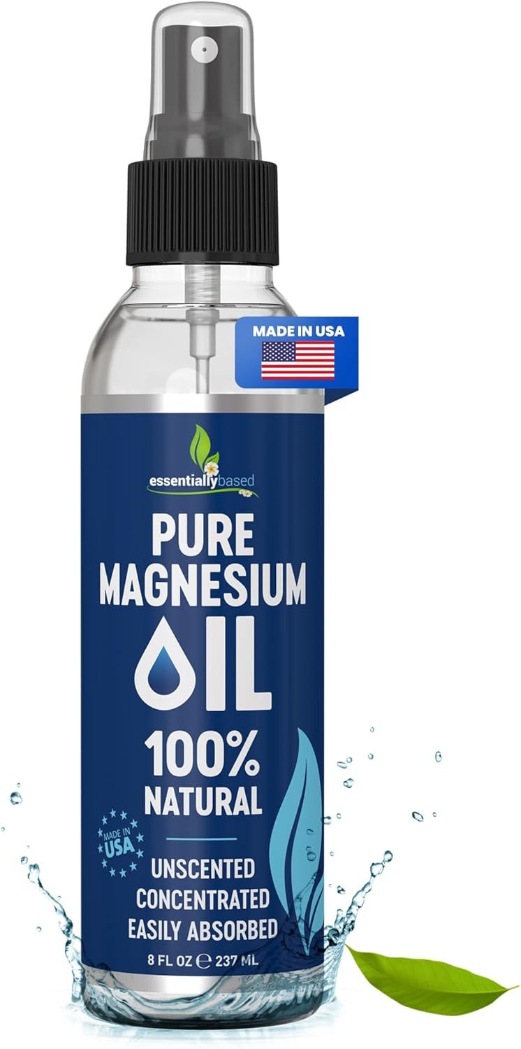 Pure Magnesium Oil Spray 8oz – Topical 8 Ounce (Pack of 1)