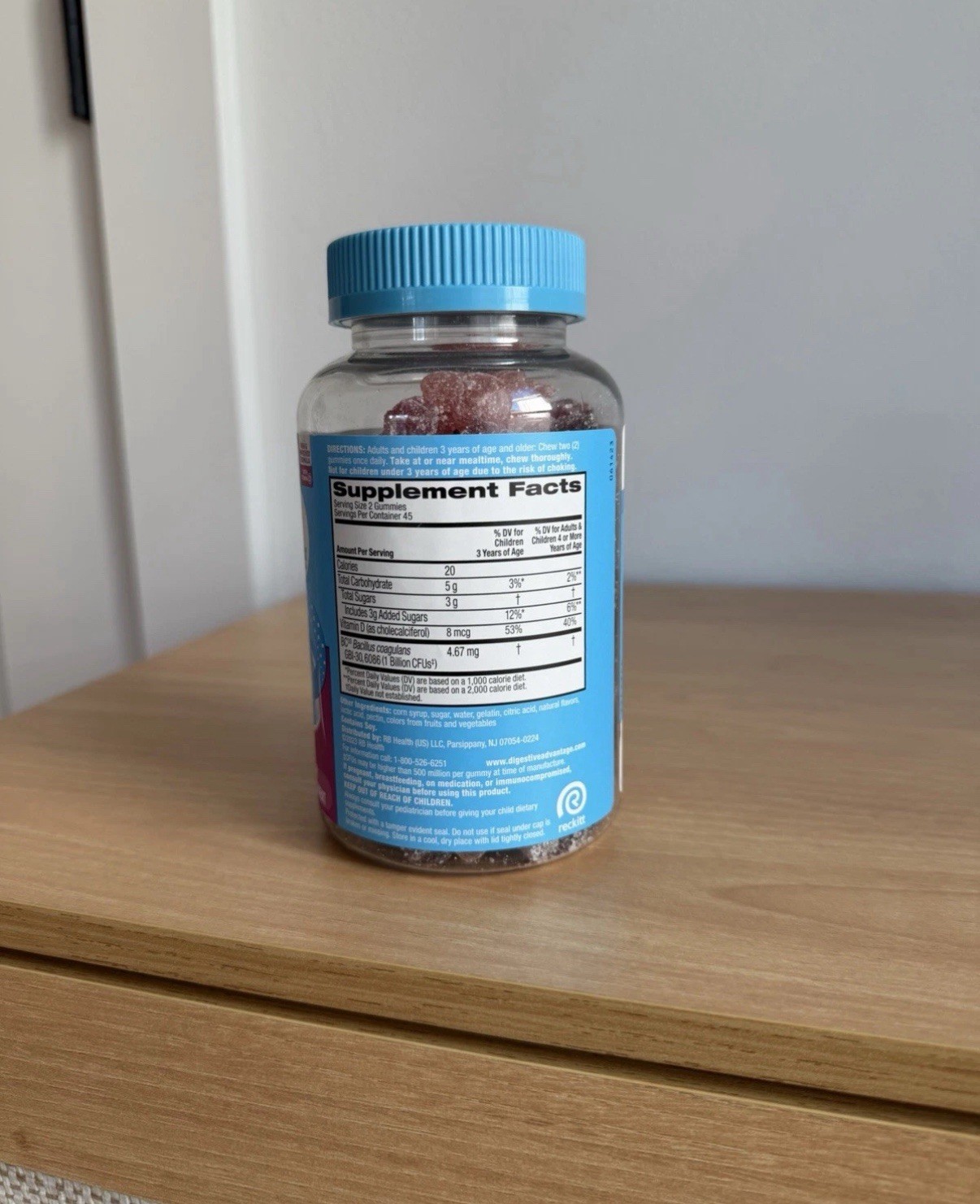 Daily Probiotic Gummies For Digestive Health & Gut Health 90Ct Superfruit Flavor