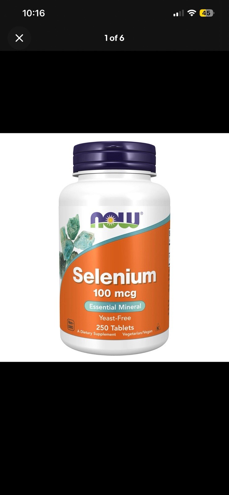 Now Foods Selenium Yeast Free 100 mcg 250 Tablets GMP Quality Assured, Kosher,