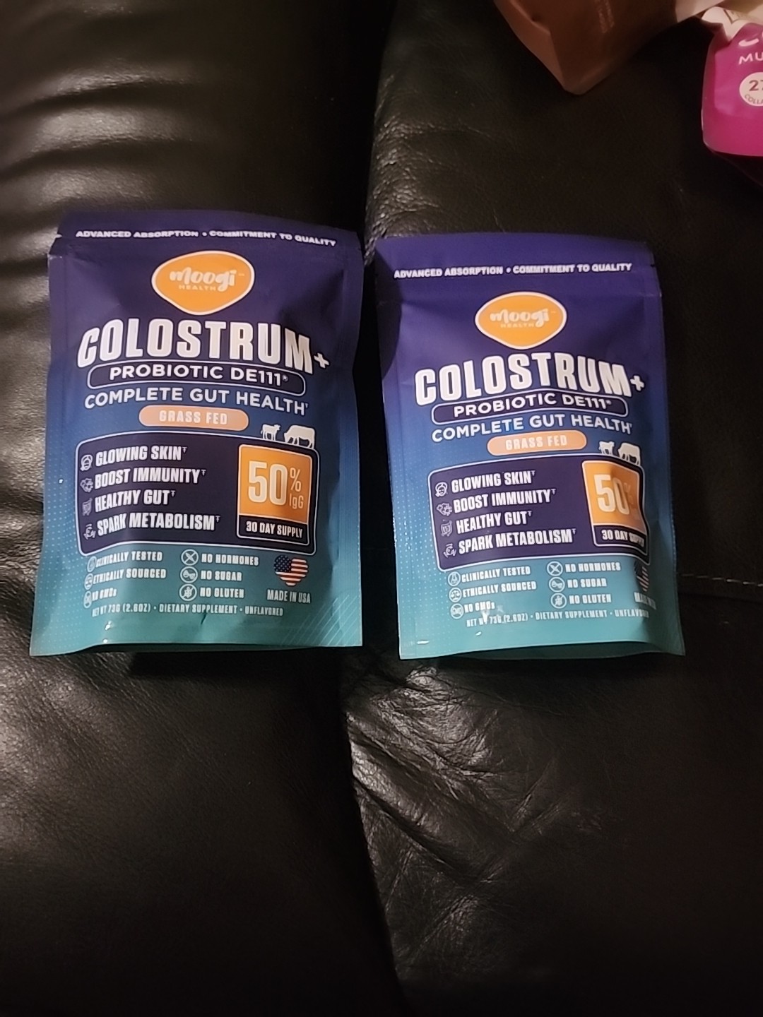 NEW Moogi Health Colostrum + Probiotic DE111 Complete Gut Health 2pk 2.6oz Each