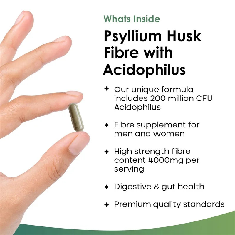 Psyllium Husk 4000mg 120pcs,Colon Cleanse,Supports Intestinal & Digestive Health
