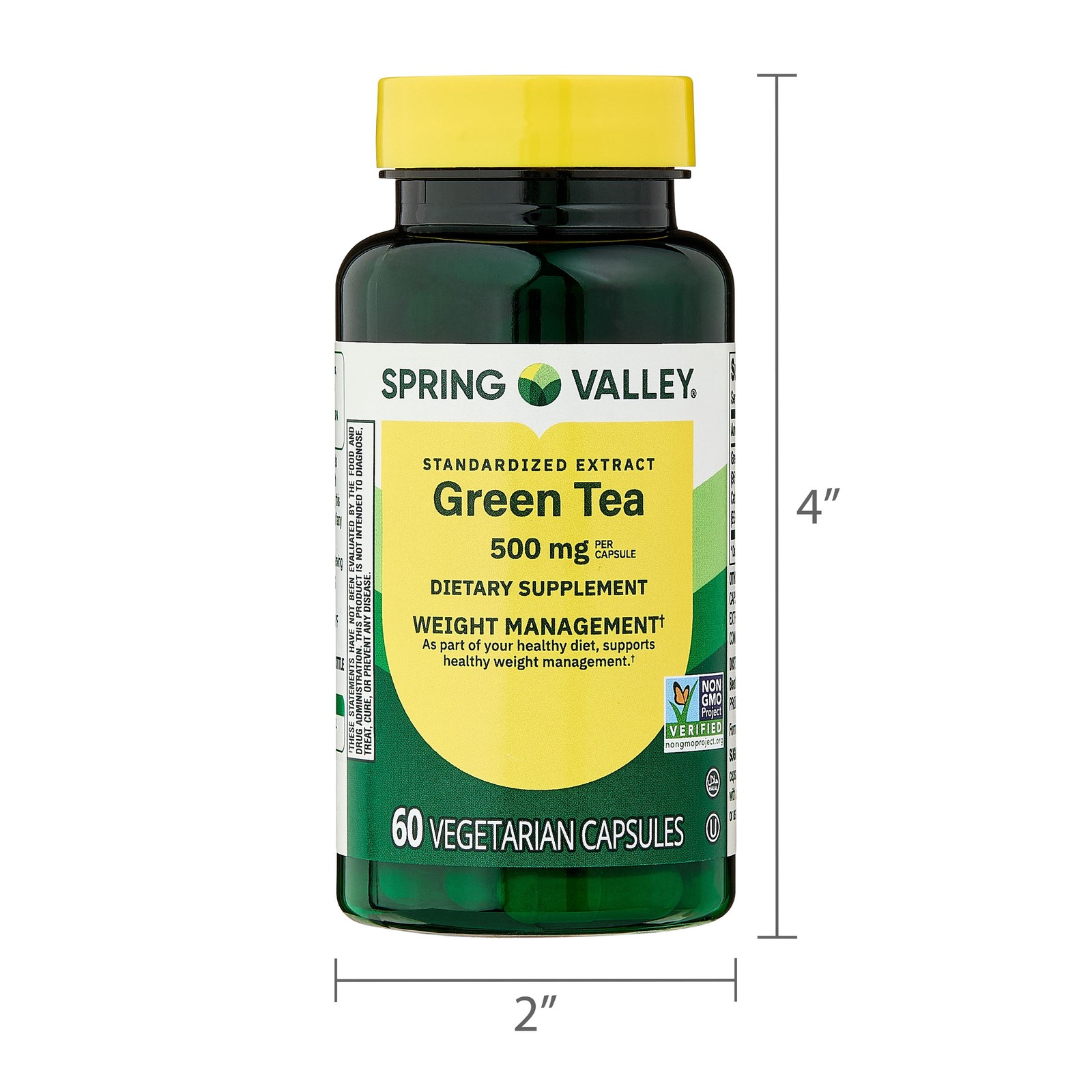 3 Pack Green Tea Extract Capsules for Weight Management, 500mg, 60 Count